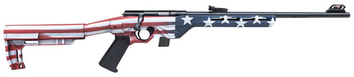 Citadel Trakr .22 LR Bolt-Action Rifle with American Flag Synthetic Stock, 18-Inch Threaded Stainless Steel Barrel, Part Number CIT22LRBLTUSA