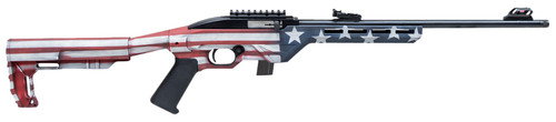 Citadel CIT22LRBUSA Trakr .22 LR Semi-Auto Rifle with American Flag Synthetic Stock and Threaded Barrel