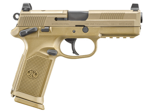 FN FNX 45 Tactical 45 ACP Pistol with Flat Dark Earth Finish, 4.50-Inch Barrel, 10+1 Capacity, Optic Cut Slide