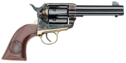 Pietta HF357CHBR434NMUS Great Western II U.S. Marshal .357 Magnum Revolver with 4.75-inch Barrel and Engraved Walnut Grips