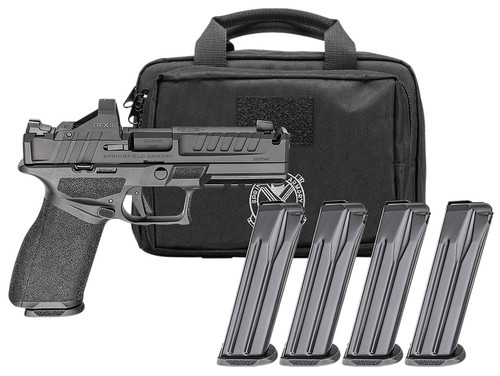 Springfield Armory EC9459BLCCOMPPAC 9mm Luger Compact Pistol with 4.5-inch Barrel and Integrated Compensator