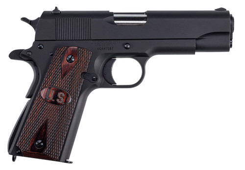 Auto Ordnance 1911BKOCW 1911 A1 Commander .45 ACP 9+1 Capacity with Matte Black Finish and Checkered US Logo Grips