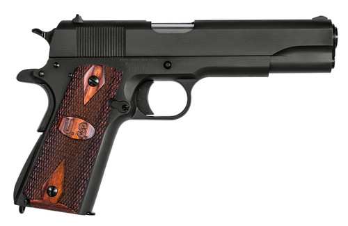 Auto Ordnance 1911BKO9W 1911A1 9mm Luger Pistol with 5-inch Stainless Steel Barrel and U.S. Logo Grips
