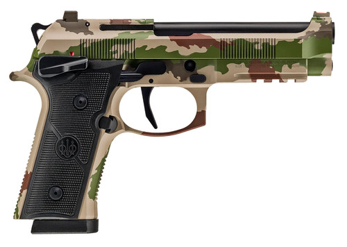 Beretta USA SPEC0742A15 92XI SAO 9mm Luger Pistol with Vegetato Camo Finish and 4.7-inch Barrel
