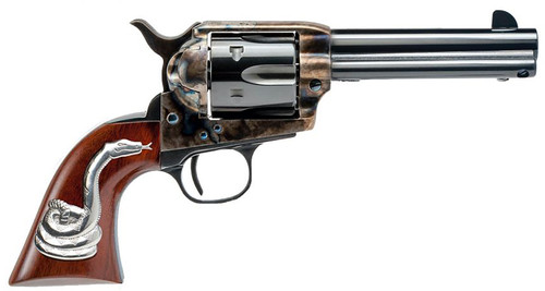 Cimarron Man with No Name .45 Colt Revolver with Walnut & Sterling Silver Rattlesnake Grips