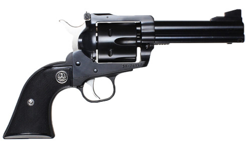 Ruger Blackhawk Convertible 9mm Luger / .357 Magnum Revolver with 4.63-inch Barrel, Black Checkered Rubber Grips, and Steel Frame