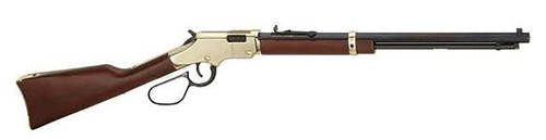 Henry Golden Boy Large Loop .17 HMR Rifle with 20-Inch Octagon Barrel - Brass Receiver and Adjustable Sights