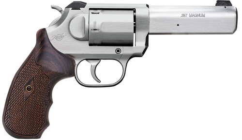 Kimber K6S .357 Magnum Revolver with Engraved Brush Stainless Finish and Walnut Grips