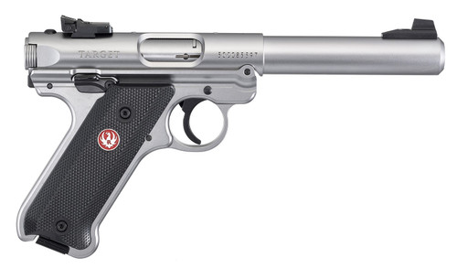 Ruger MKIV Target 22LR Semi-Auto Pistol with Satin Stainless Steel Finish