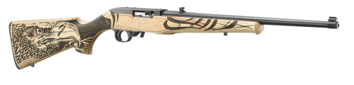 Ruger 10/22 Eagle .22 LR Semi-Auto Rifle with Satin Black Finish and Engraved Eagle Stock