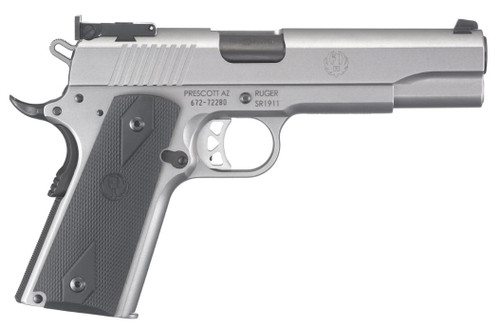 Ruger SR1911 Target 10mm Semi-Auto Pistol with Low-Glare Stainless Finish and Adjustable Sights