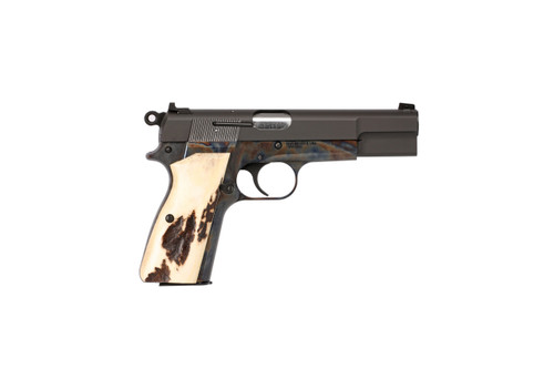 Springfield Armory SA-35 9mm Semi-Auto Pistol with American Elk Stag Grips and Matte Black Finish