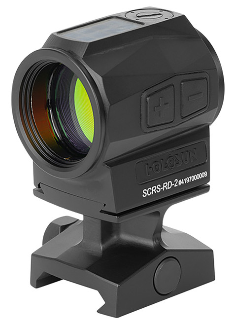 Holosun SCRSRD2 Solar Charging Red Dot Sight with 2 MOA Dot and Rechargeable Battery