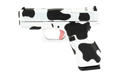 GLOCK 43X 9mm Sub-Compact Semi-Automatic Pistol with Cow Print Cerakote Finish and MOS Features
