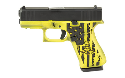 GLOCK 43X 9mm Sub-Compact Pistol with Gadsden Flag Cerakote Finish – Model 4350204FRN-GAD-SKY