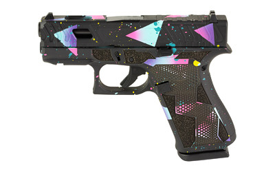 GLOCK 43X 9mm Sub-Compact Pistol with Custom Black Cyan Purple Cerakote Finish – Model UX4350204FRN