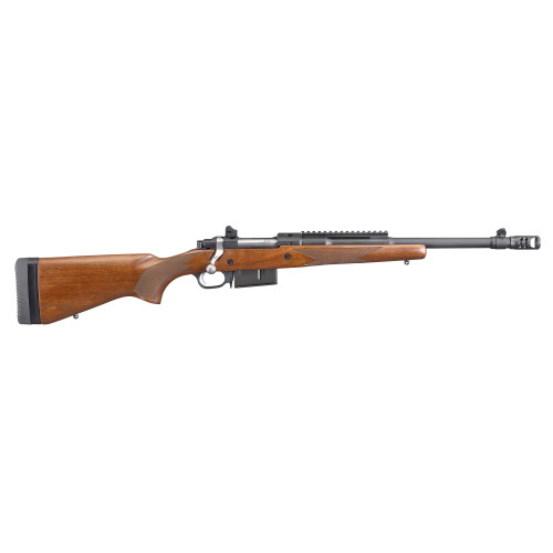 Ruger Scout Model 06837 Bolt-Action Rifle in 450 Bushmaster with Walnut Stock