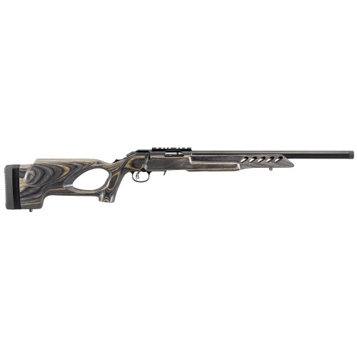 Ruger American Rimfire LRT .22 LR Rifle with Interchangeable Stock Modules - Blue Thumbhole Stock
