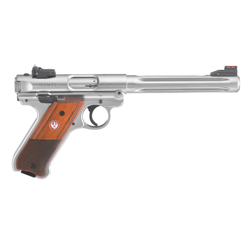 Ruger Mark IV .22 LR Semi-Automatic Pistol with 6.9-Inch Fluted Bull Barrel and Ambidextrous Safety