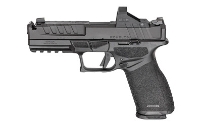 Springfield Echelon, Semi-automatic, Striker Fired, Polymer Framed Pistol, Full Size, 9MM, 4.5 Barrel with Integral Compensator, Melonite Finish, Black, Optics Ready Slide, Front White Dot Sight, Tactical Rack U-Dot Rear Sight, Viridian Green Dot,...