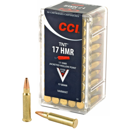 CCI Ammunition 17HMR 17-Grain TNT Hollow Point – 50 Rounds