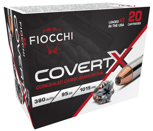 Fiocchi 380CCWA 380 ACP Jacketed Hollow Point Ammunition - 95 Grain, 20 Rounds per Box
