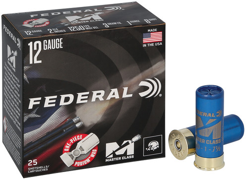 Federal Master Class 12 Gauge 1 oz Shotgun Shells  High-Performance Sporting Clays Load, Part #MC12H18