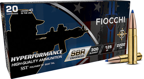 Fiocchi 300BKSBA Hyperformance  300Blackout 125gr Super Shock Tip 20 Per Box/10 Case