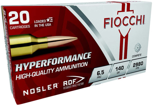 Fiocchi 6.5 PRC Hyperformance Match 140 gr Nosler RDF Ammunition - Precision Long-Range Shooting