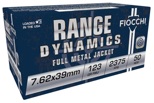 Fiocchi 762X39A 7.62x39mm Full Metal Jacket Ammunition - 123 Grain, 50 Rounds Per Box