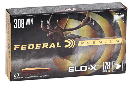 Federal P308ELDX1 308 Winchester 178 Grain ELD-X Low Drag Expanding Hunting Bullet