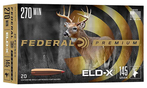 Federal Premium 145 Grain ELD-X Hunting Bullet for 270 Winchester Model P270ELDX1
