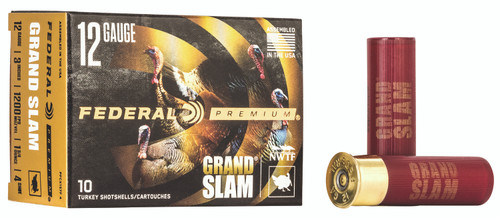 Federal Premium Grand Slams FliteControl Flex 12 Gauge Hunting Ammunition  3-Inch, 1 3/4 Ounce, Shot Size 4