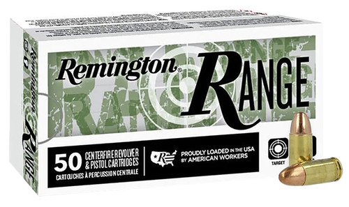 Remington Ammunition R27780 9mm Luger Full Metal Jacket 124 Grain Target Shooting Ammo (50 Rounds per Box, 20 Boxes per Case)