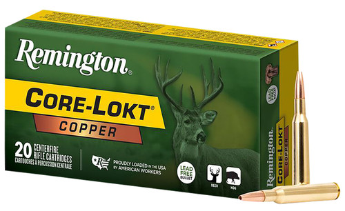 Remington Ammunition Core-Lokt Copper 270 Winchester 130-Grain Hollow Point Bullets, Box of 20