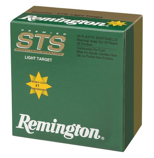 Remington Ammunition 20242 STS12LR8 12 Gauge Target Shotshells, 2.75 Inch, 1 1/8 Oz, 8 Shot, 1100 fps, 25 Rounds per Box