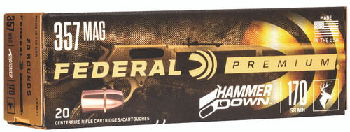 Federal Premium LG3571 Hammer Down .357 Magnum 170 Grain Bonded Hollow Point Ammo - 20 Rounds