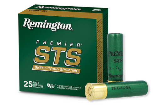 Remington Ammunition 28057 Premier STS  28 Gauge 2.75" 3/4 oz 8 Shot 25 Per Box/ 10 Cs