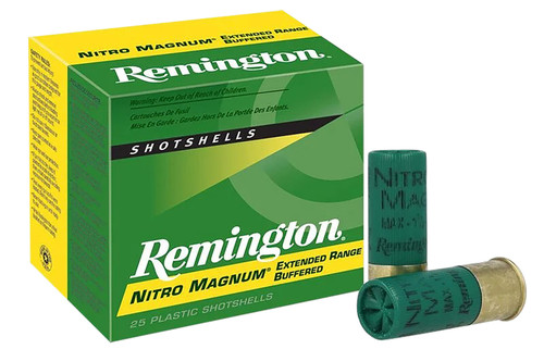Remington Ammunition Nitro Magnum 12 Gauge 2 Shot Lead Shotshells - 3 Inch, 1 7/8 oz, 1210 fps for Hunting