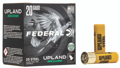Federal Upland Steel 20 Gauge 2.75-inch 7/8 oz Shot Size 7.5 for Upland Game Hunting