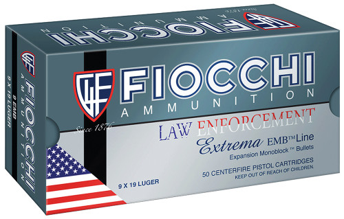 Fiocchi Heritage 9x18mm Ultra Full Metal Jacket Truncated Cone Ammunition (50 Rounds per Box)