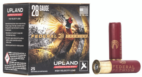 Federal Premium Wing-Shok High-Velocity 28 Gauge Shotgun Shells, 2.75 inch, 3/4 oz, Shot Size 6