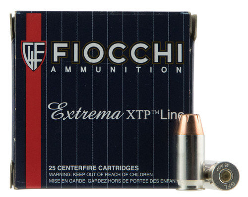 Fiocchi 45XTP25 45 ACP Hornady XTP Hollow Point 230 Grain Self-Defense and Hunting Ammunition