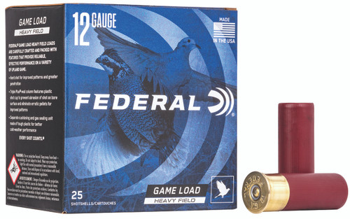 Federal Game-Shok Upland Heavy Field 12 Gauge 2.75-inch Lead Shot Ammunition, 7.5 Shot Size (H12375)