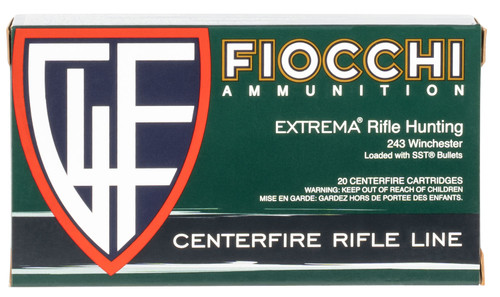 Fiocchi 243HSB Super Shock Tip Hunting Ammunition – 95 Grain Brass Case