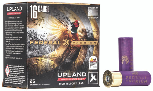 Federal Premium Wing-Shok Pheasant Forever High-Velocity 16 Gauge Shotshells, 1 1/8 oz, Shot Size 5
