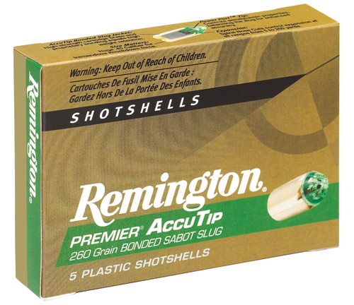 Remington Ammunition Premier AccuTip Sabot Slugs 20 Gauge, 3 Inch, 260 Grain, 5 Rounds per Box
