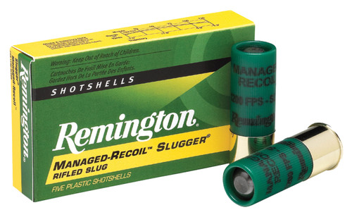 Remington Ammunition RL12RS Managed-Recoil 12 Gauge Rifled Slug - 2.75 Inch, 1 oz, 1200 fps for Hunting