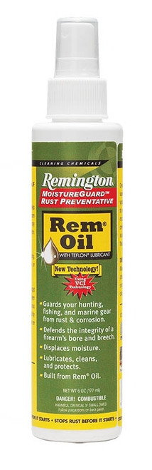 Remington Accessories REM-18378 MoistureGuard Rem Oil 6 oz - Firearm Lubricant and Protectant