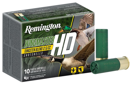 Remington Ammunition Wingmaster HD 12 Gauge Tungsten Shotshells – 2.75 Inch, 1 1/4 oz, Size 4, 1325 fps, 10 Rounds